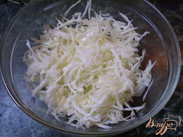 Фото приготовление рецепта: Капустный салат с болгарским перцем и укропом шаг №1