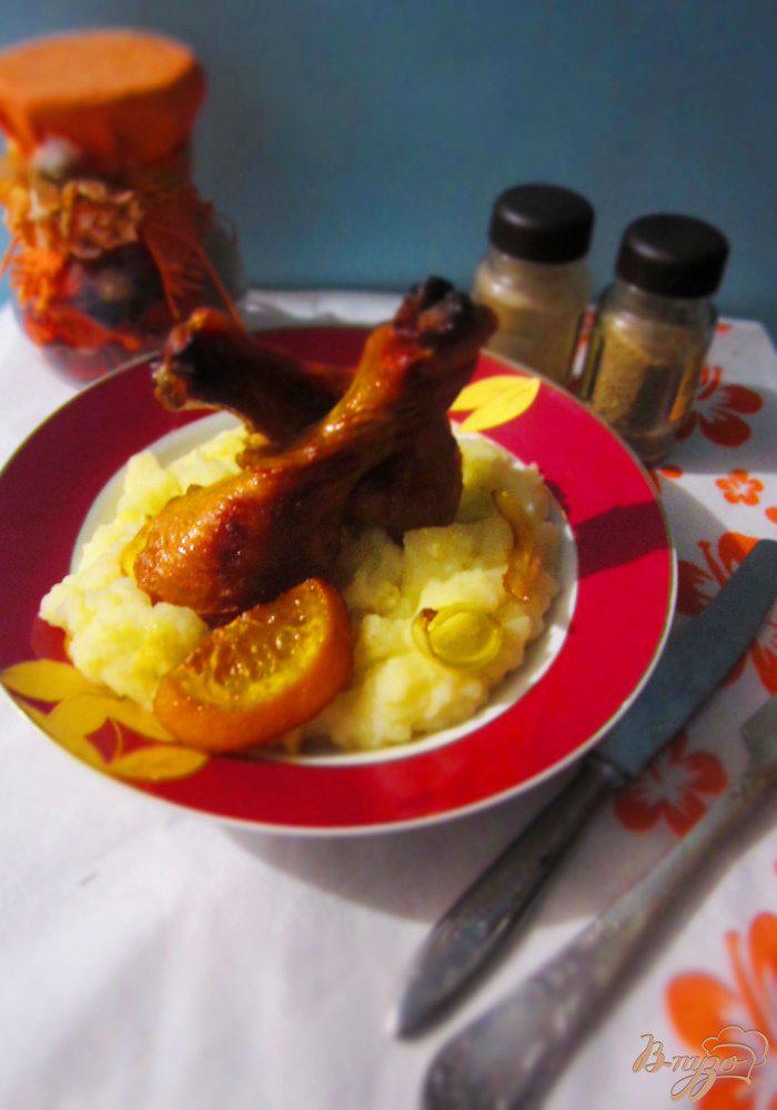 Фото приготовление рецепта: Куриные голени маринованные в соево-апельсиновом маринаде шаг №8