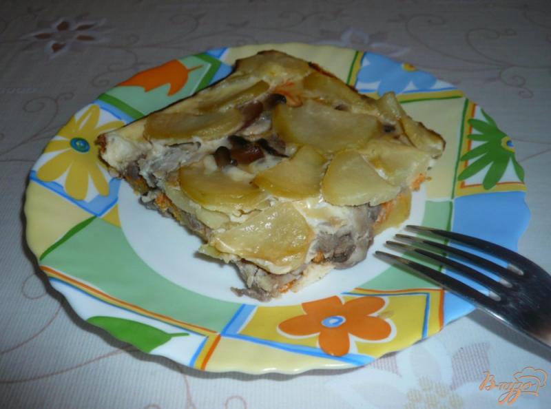 Фото приготовление рецепта: Картофельная запеканка с грибами шаг №13