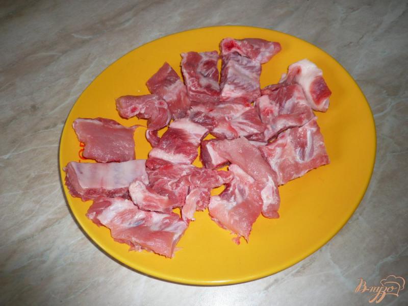 Фото приготовление рецепта: Чечевица с мясом в мультиварке шаг №3