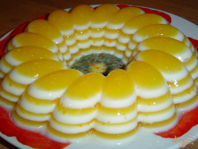 Фото приготовление рецепта: Молочно-апельсиновое желе шаг №8