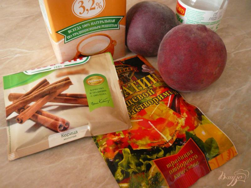 Фото приготовление рецепта: Желейный десерт с персиком и корицей шаг №1