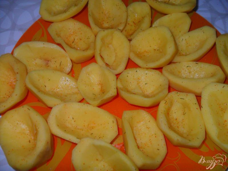 Фото приготовление рецепта: Картофельные лодочки с мясом шаг №5