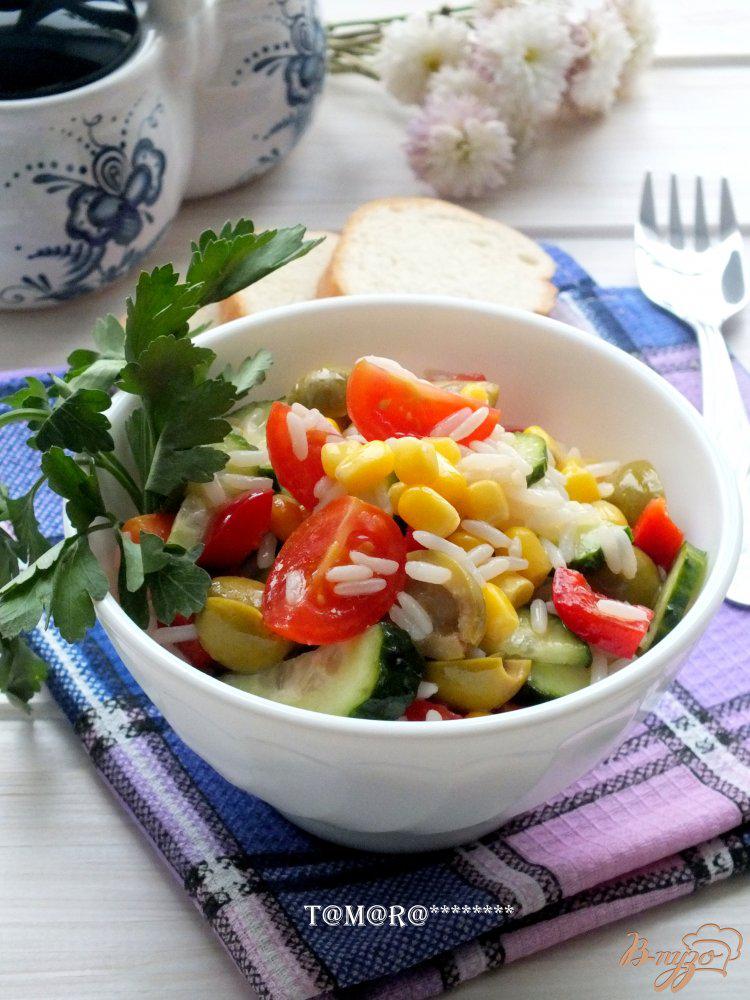 Фото приготовление рецепта: Рисовый салат с овощами шаг №5