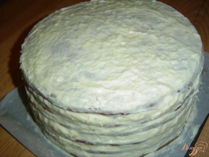 Фото приготовление рецепта: Торт «Цветы на снегу» шаг №9