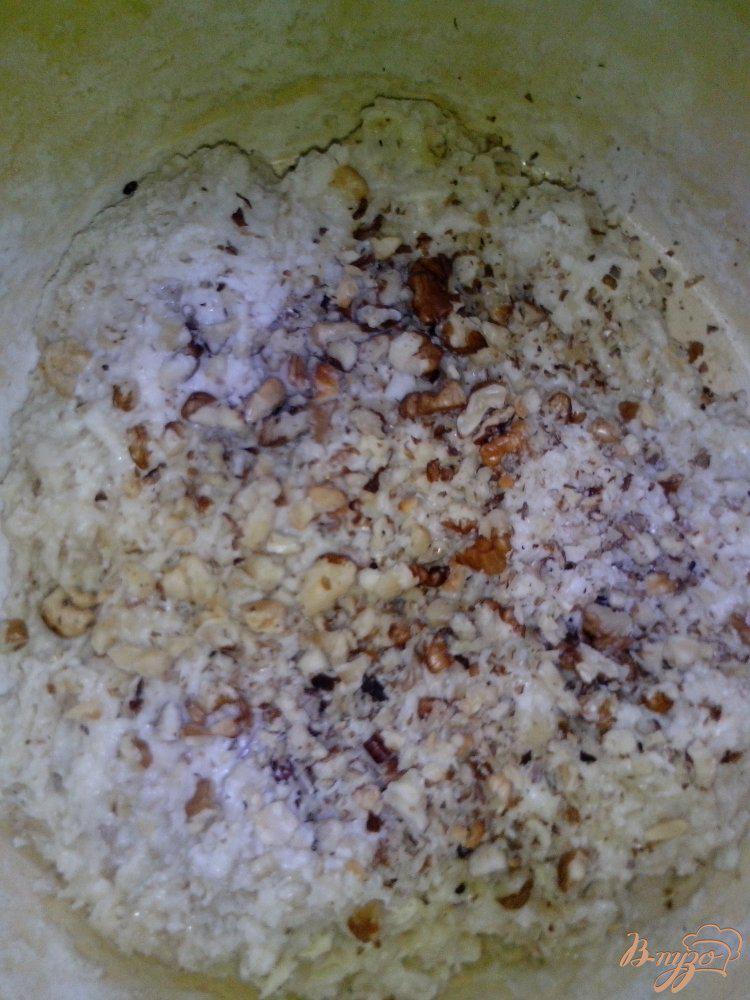 Фото приготовление рецепта: Овсяное печенье с орехами шаг №3