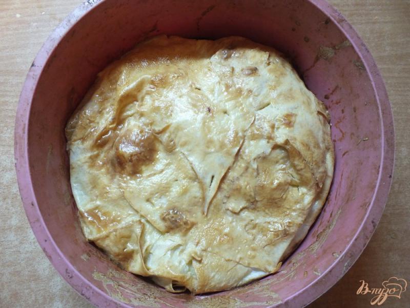 Фото приготовление рецепта: Пирог с картошкой и брынзой ил листового лаваша шаг №9