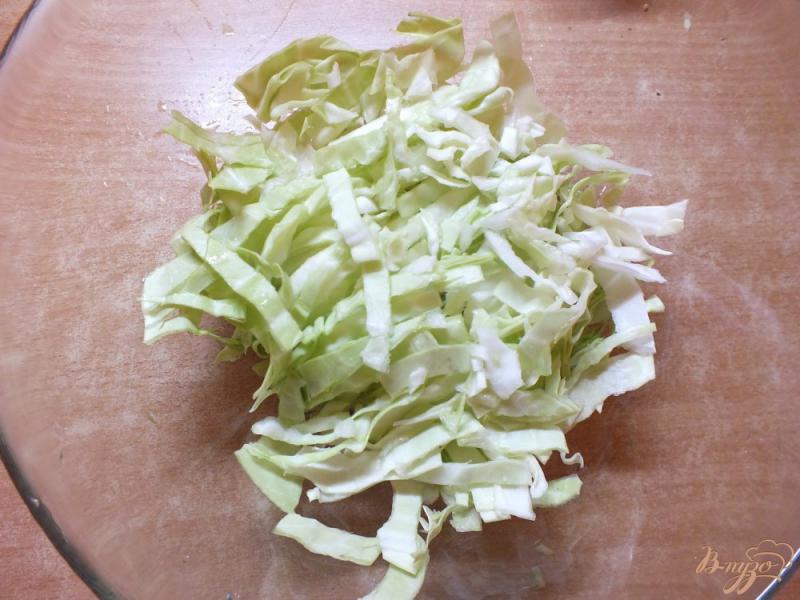 Фото приготовление рецепта: Салат из капусты с дайконом и травами шаг №1