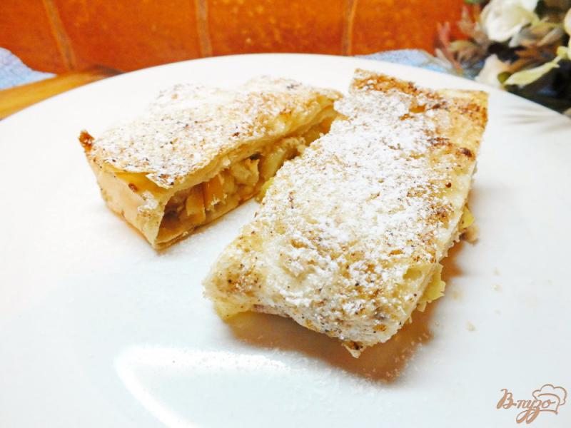 Фото приготовление рецепта: Яблочный пирог из лаваша шаг №10
