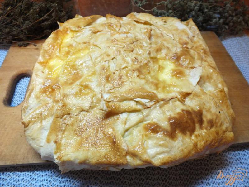Фото приготовление рецепта: Пирог с картофелем и луком шаг №9