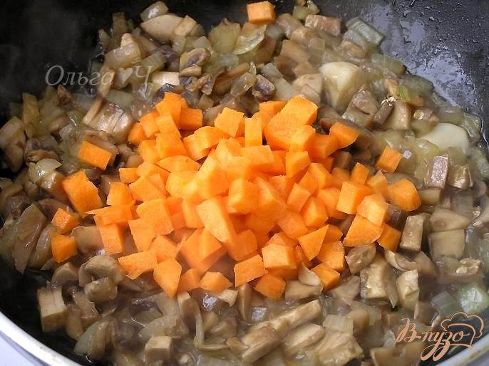 Фото приготовление рецепта: Овощное рагу с грибами и пшенкой шаг №3