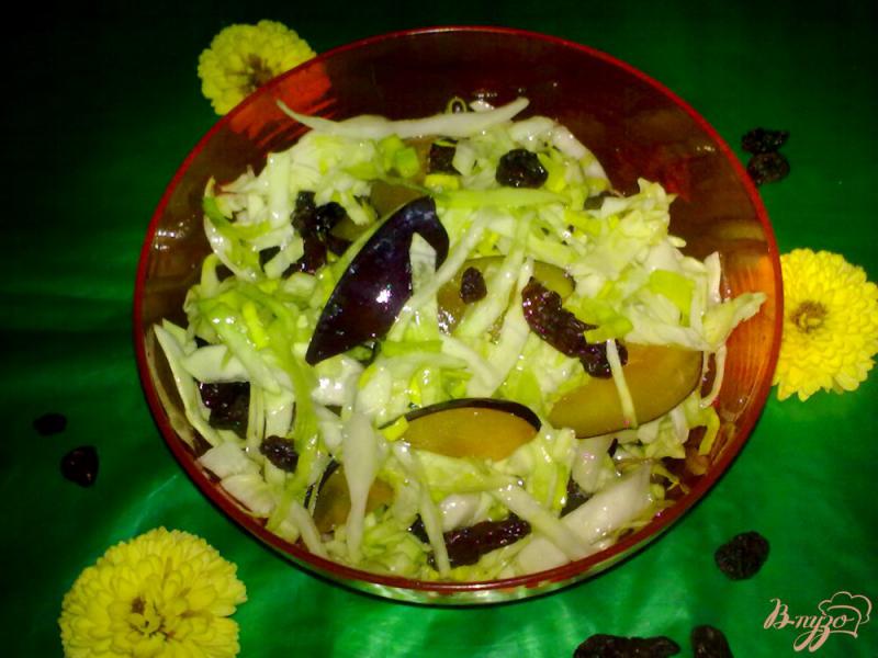 Фото приготовление рецепта: Салат из капусты со сливой шаг №6