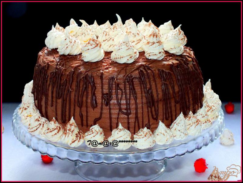 Фото приготовление рецепта: Торт «Шоколадно-кофейный с безе» шаг №15