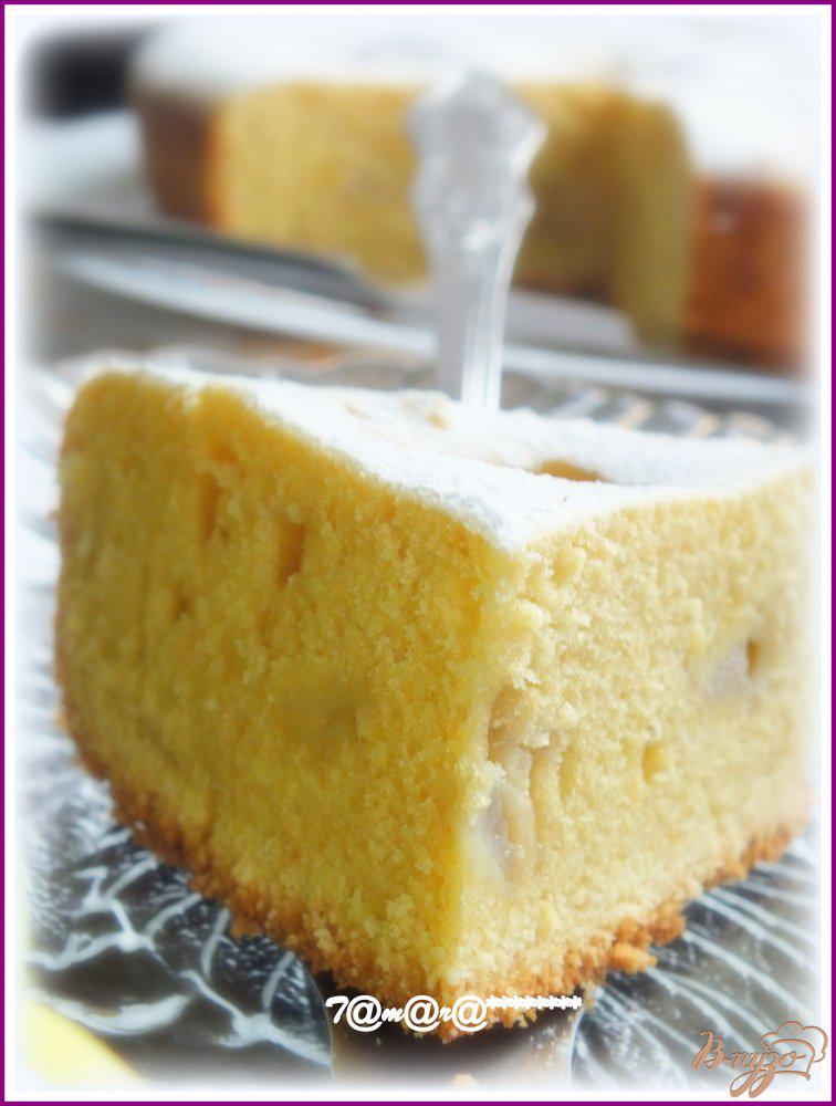 Фото приготовление рецепта: Грушевый пирог на желтках шаг №7