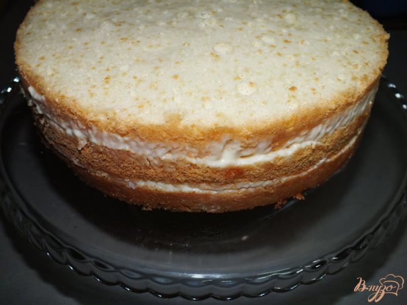 Фото приготовление рецепта: Торт «Сливочный» шаг №8