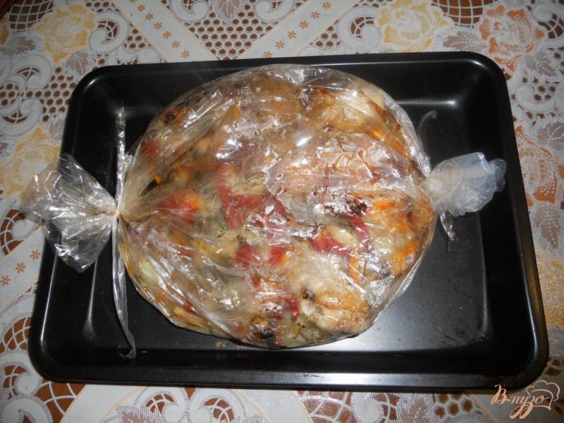 Фото приготовление рецепта: Курица с овощами в рукаве для запекания шаг №12