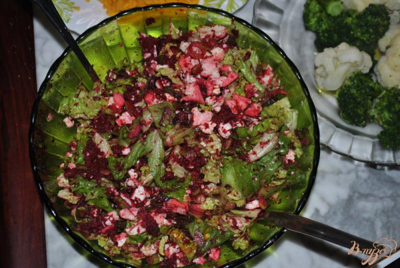 Фото приготовление рецепта: Салат со свеклой и хреном шаг №8