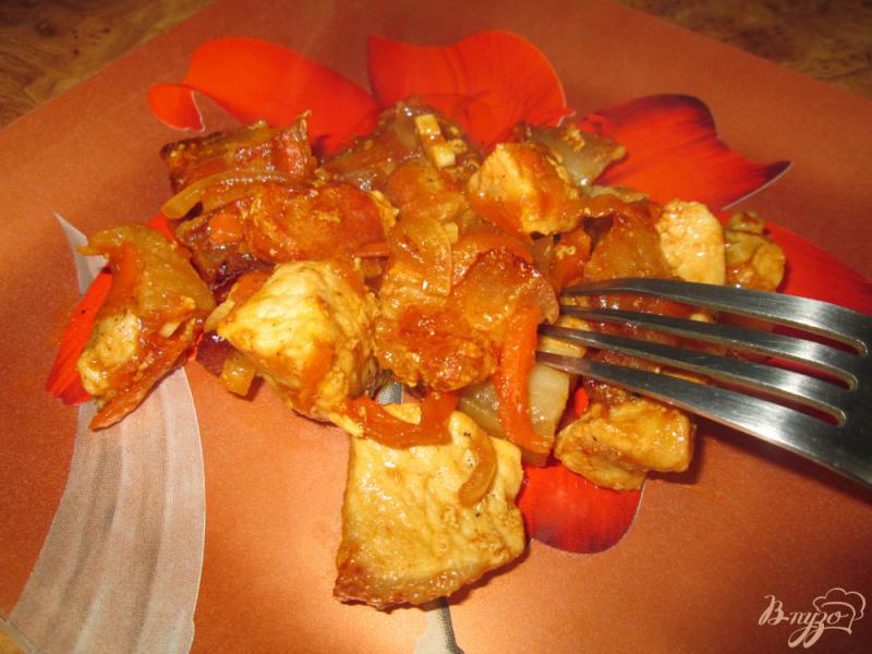Фото приготовление рецепта: Свинина в соевом соусе по-восточному шаг №7