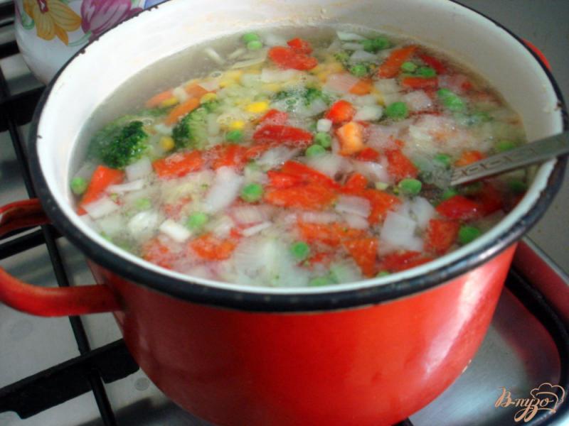 Фото приготовление рецепта: Овощной суп с прованским набором шаг №4