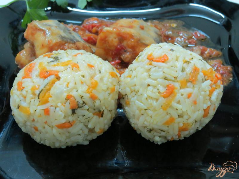 Фото приготовление рецепта: Рисовый гарнир с овощами шаг №9