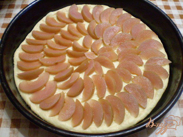 Фото приготовление рецепта: Пирог дрожжевой с яблоками шаг №6