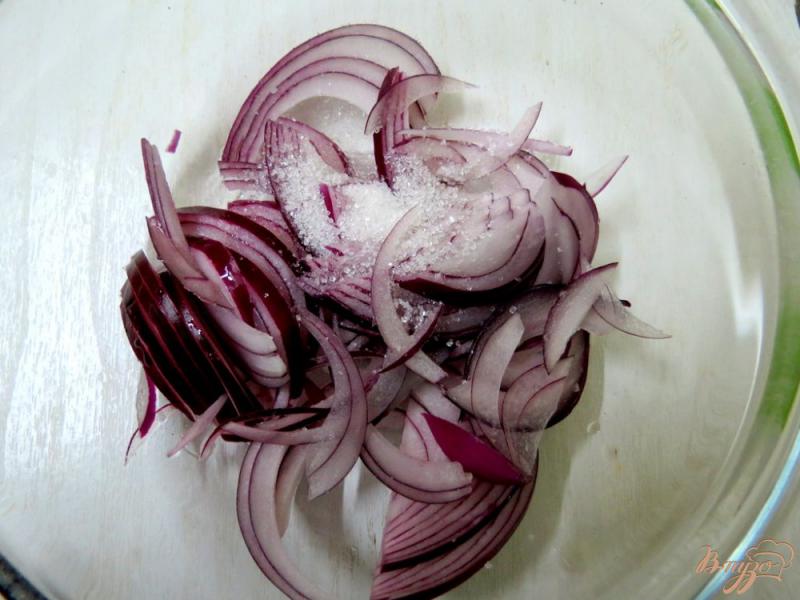 Фото приготовление рецепта: Салат из спаржевой фасоли шаг №4