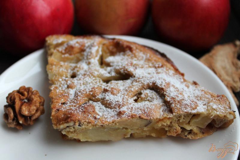 Фото приготовление рецепта: Овсяный пирог с яблоками шаг №8