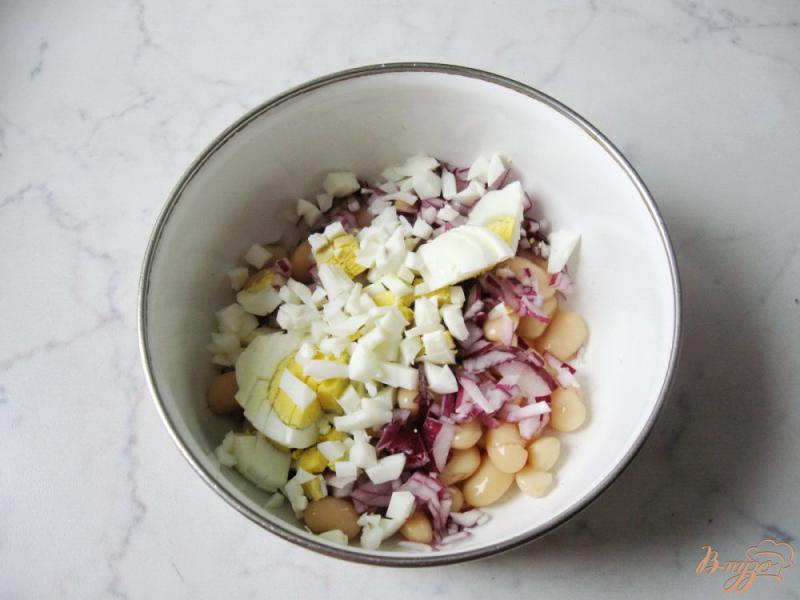 Фото приготовление рецепта: Салат с фасолью и индейкой шаг №3