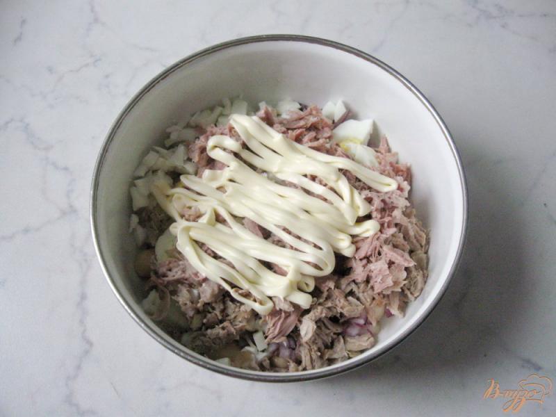 Фото приготовление рецепта: Салат с фасолью и индейкой шаг №5