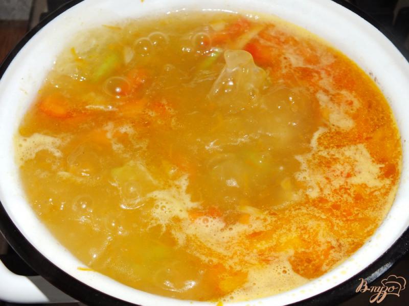 Фото приготовление рецепта: Куриный суп с домашней лапшой шаг №9