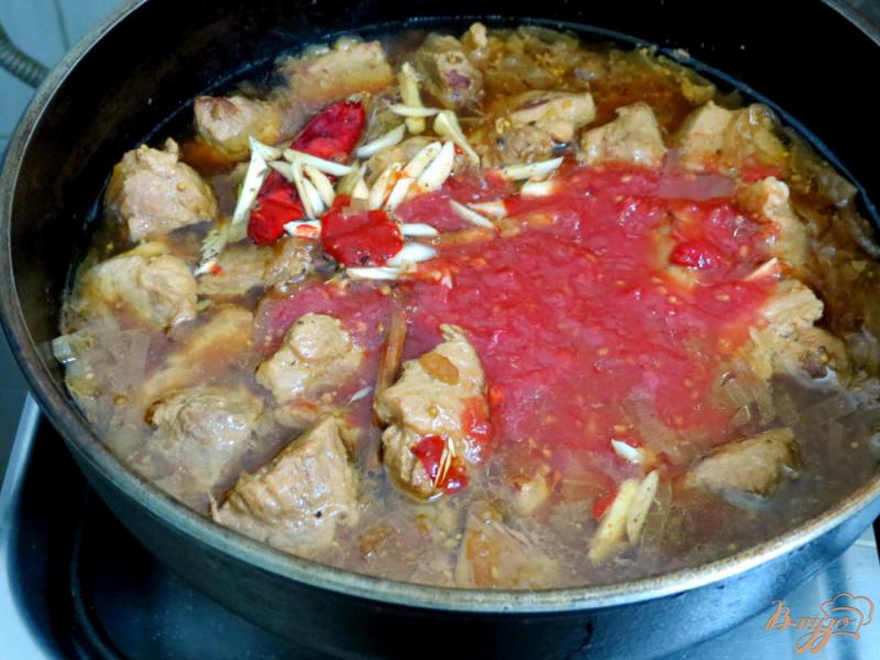 Фото приготовление рецепта: Свинина в остром пряном соусе шаг №10