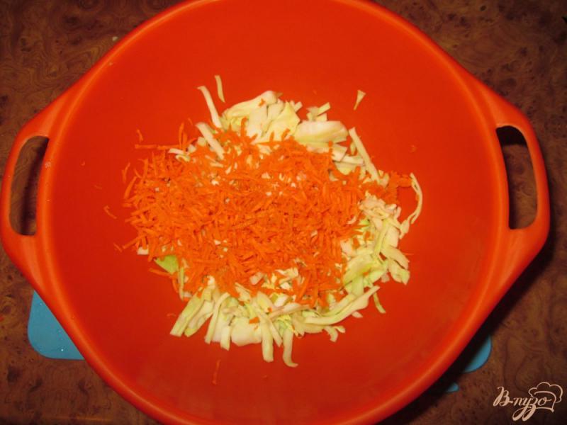 Фото приготовление рецепта: Салат из капусты и соленых огурчиков шаг №2