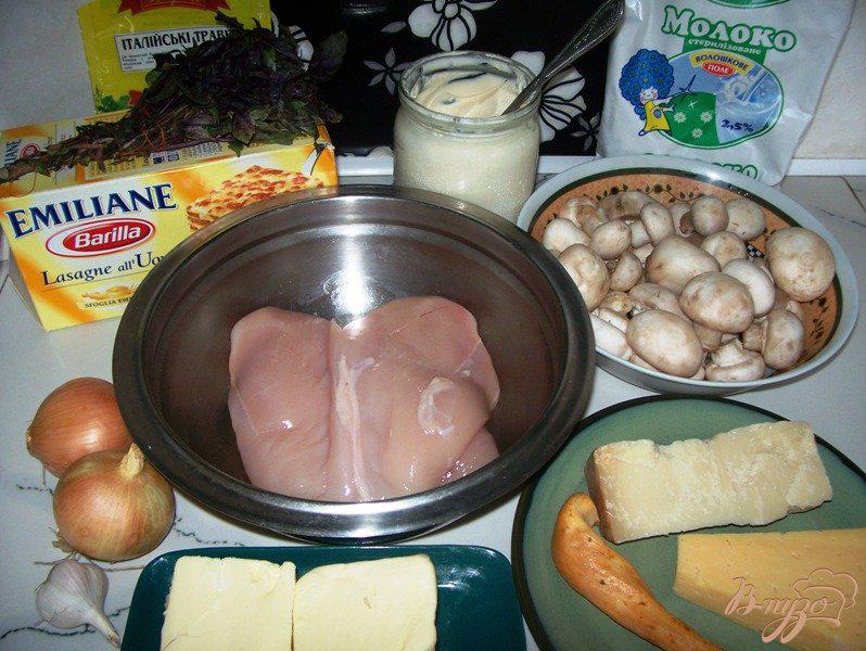 Фото приготовление рецепта: Лазанья с курицей и грибами шаг №1