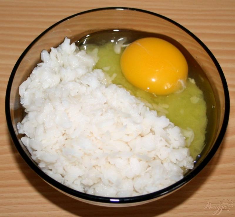 Фото приготовление рецепта: Кабачковое суфле с рисовыми хлопьями шаг №5
