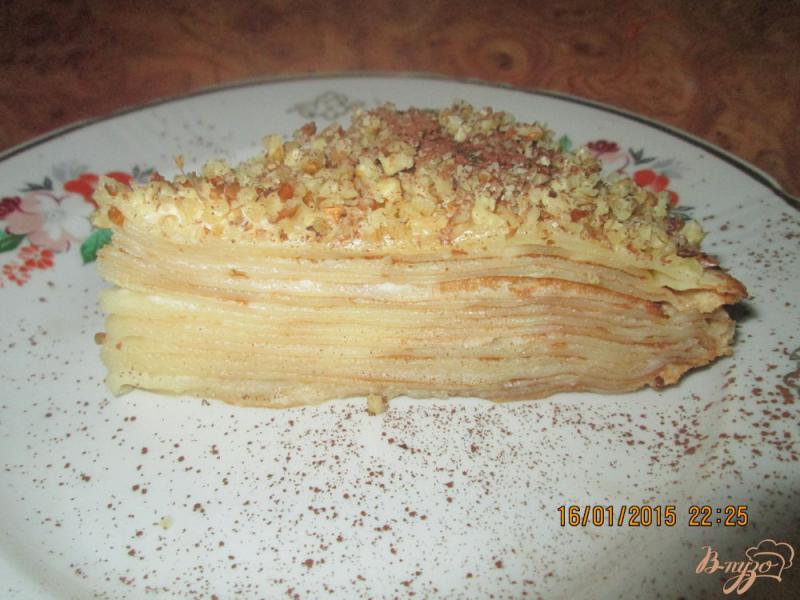 Фото приготовление рецепта: Блинный торт со сметаной шаг №6