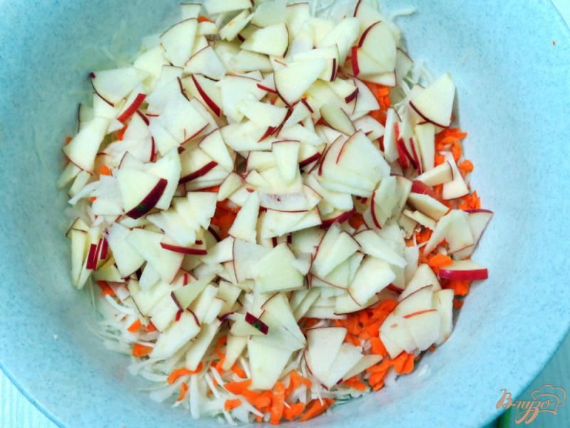 Фото приготовление рецепта: Салат из капусты с фруктами шаг №4