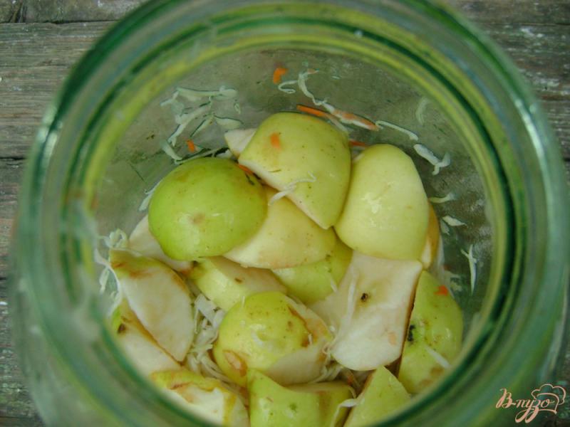 Фото приготовление рецепта: Квашеная капуста с яблоками шаг №3