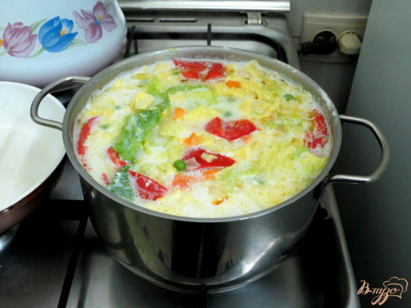 Фото приготовление рецепта: Суп с савойской капустой шаг №9