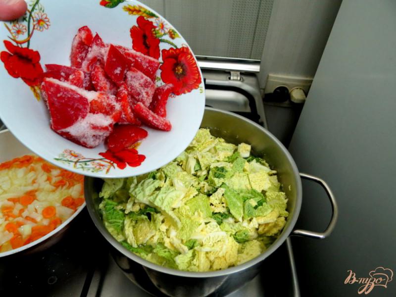 Фото приготовление рецепта: Суп с савойской капустой шаг №5