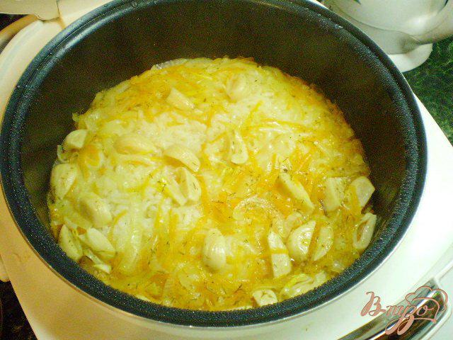 Фото приготовление рецепта: Рис с чесноком в мультиварке шаг №7