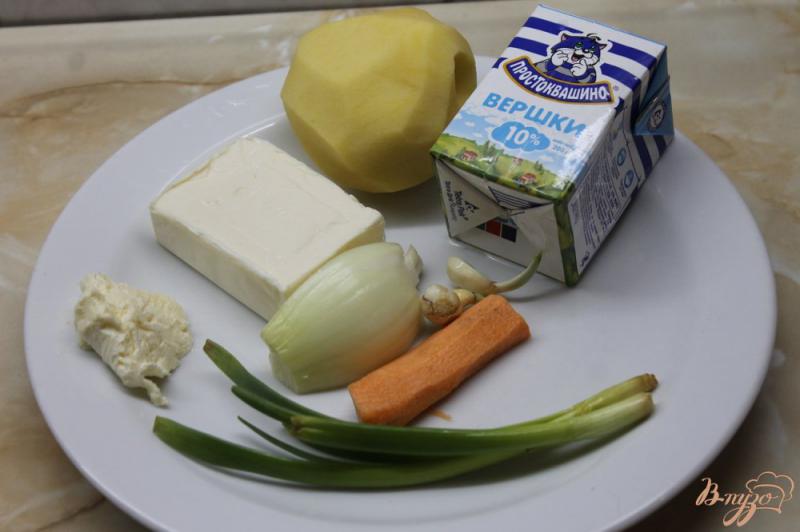 Фото приготовление рецепта: Сырный супчик с овощами шаг №1
