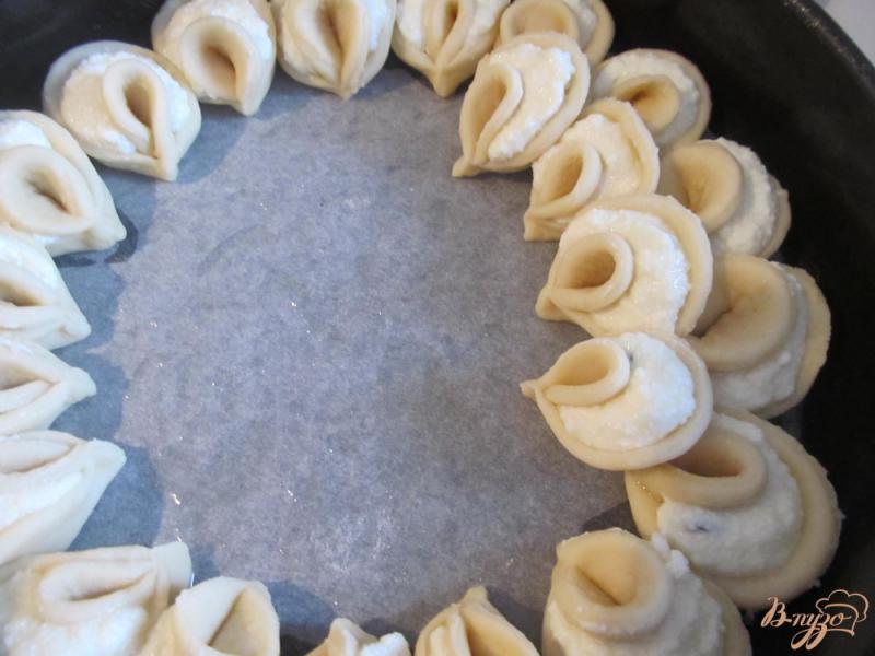 Фото приготовление рецепта: Пирог творожный «Хризантема» шаг №12