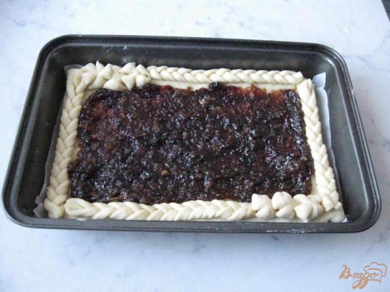 Фото приготовление рецепта: Открытый пирог с повидлом. шаг №9