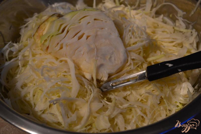 Фото приготовление рецепта: Квашеная капуста с яблоками и клюквой шаг №1