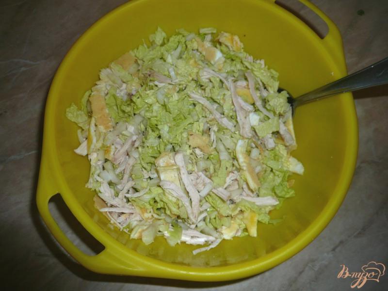 салат с пекинской капустой и блинами с курицей. Смотреть фото салат с пекинской капустой и блинами с курицей. Смотреть картинку салат с пекинской капустой и блинами с курицей. Картинка про салат с пекинской капустой и блинами с курицей. Фото салат с пекинской капустой и блинами с курицей