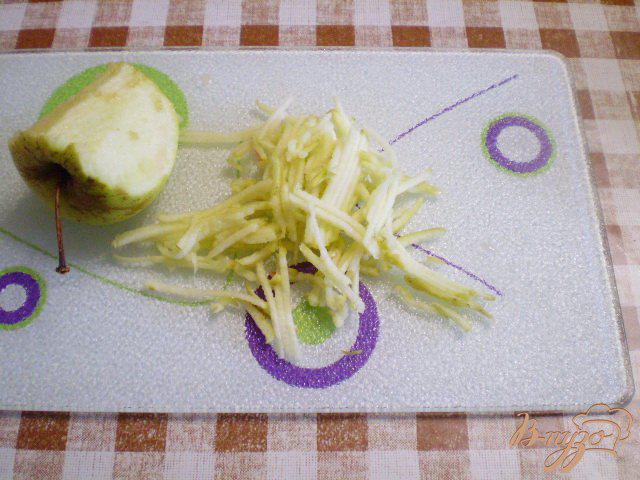 Фото приготовление рецепта: Салат овощной с редькой и яблоком шаг №5