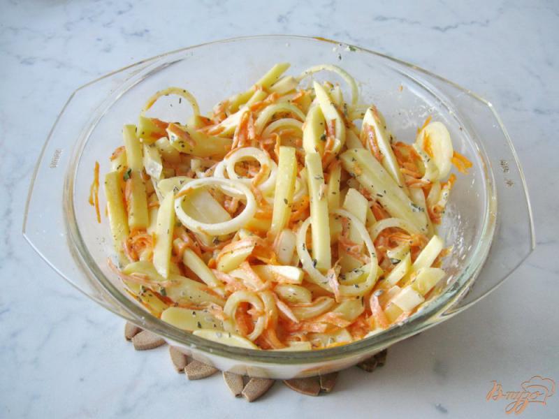 Фото приготовление рецепта: Картофель с тыквой в сливках шаг №5