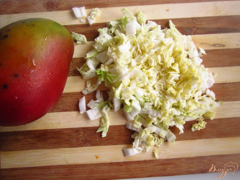 Фото приготовление рецепта: Салат с курицы и манго шаг №2