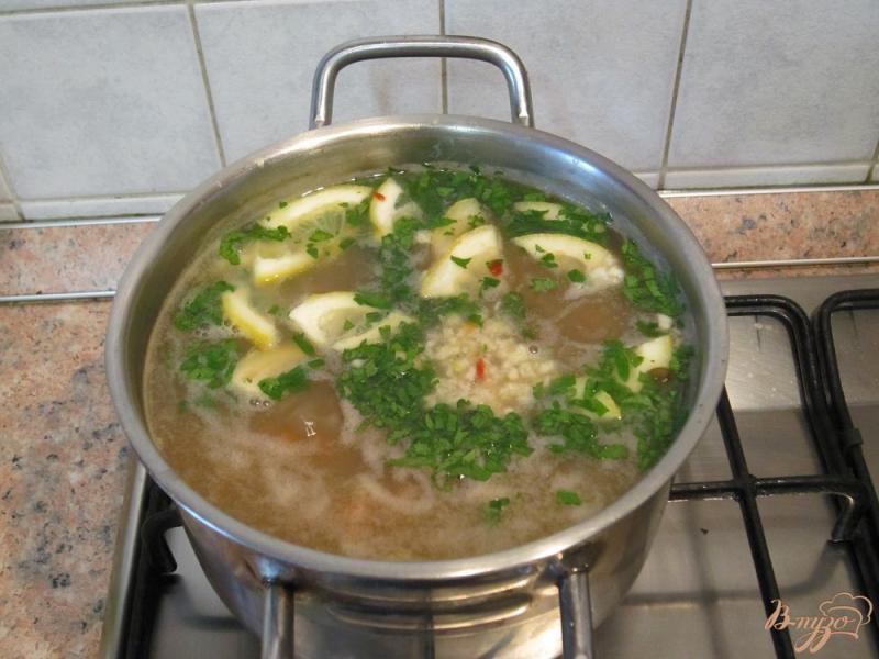 Фото приготовление рецепта: Суп с рисом и чечевицей шаг №6