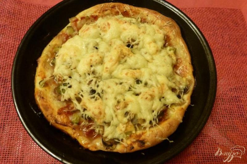 Фото приготовление рецепта: Пицца с куриным фаршем шаг №7